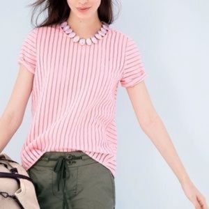 J. Crew Size 4 Pink Shadow Striped Top style B9301